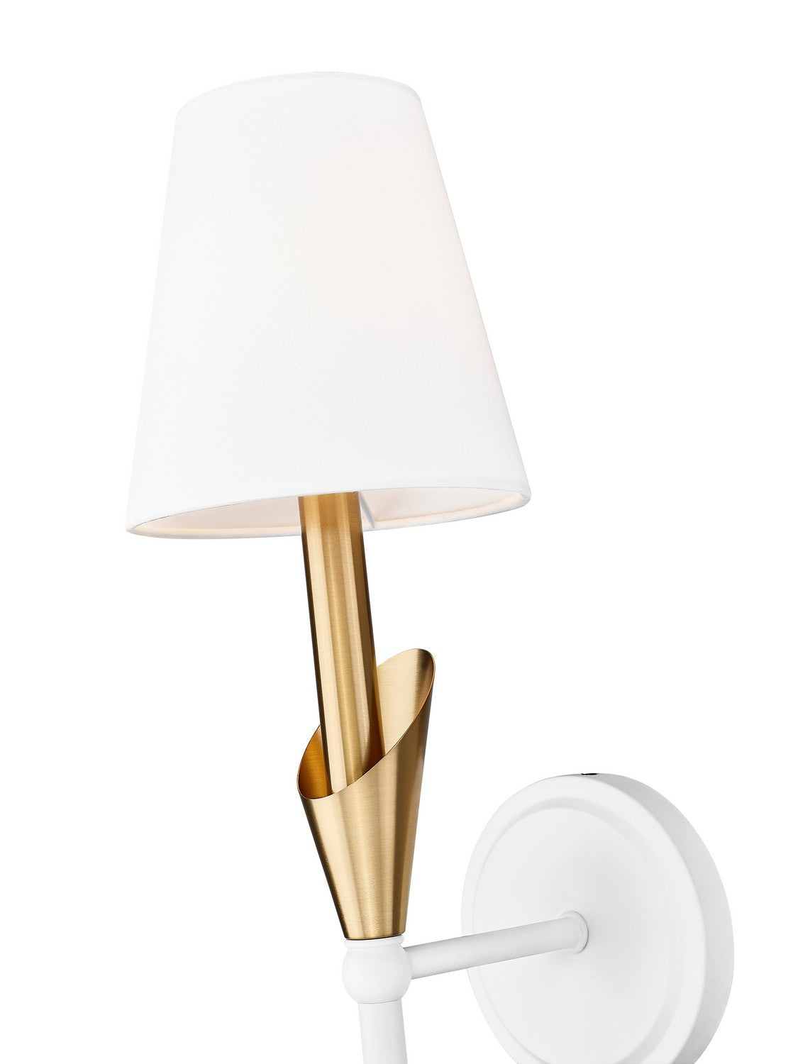 Applique murale Claudelle Blanc toundra + Or moderne, 24" – vue 4