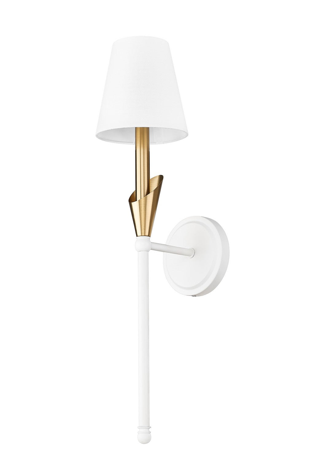 Applique murale Claudelle Blanc toundra + Or moderne, 24" – vue 5