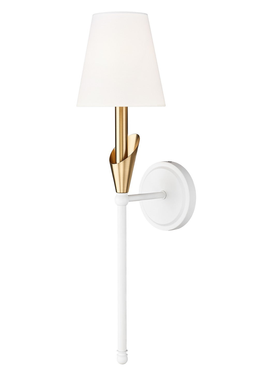 Applique murale Claudelle Blanc toundra + Or moderne, 24" – Z-Lite