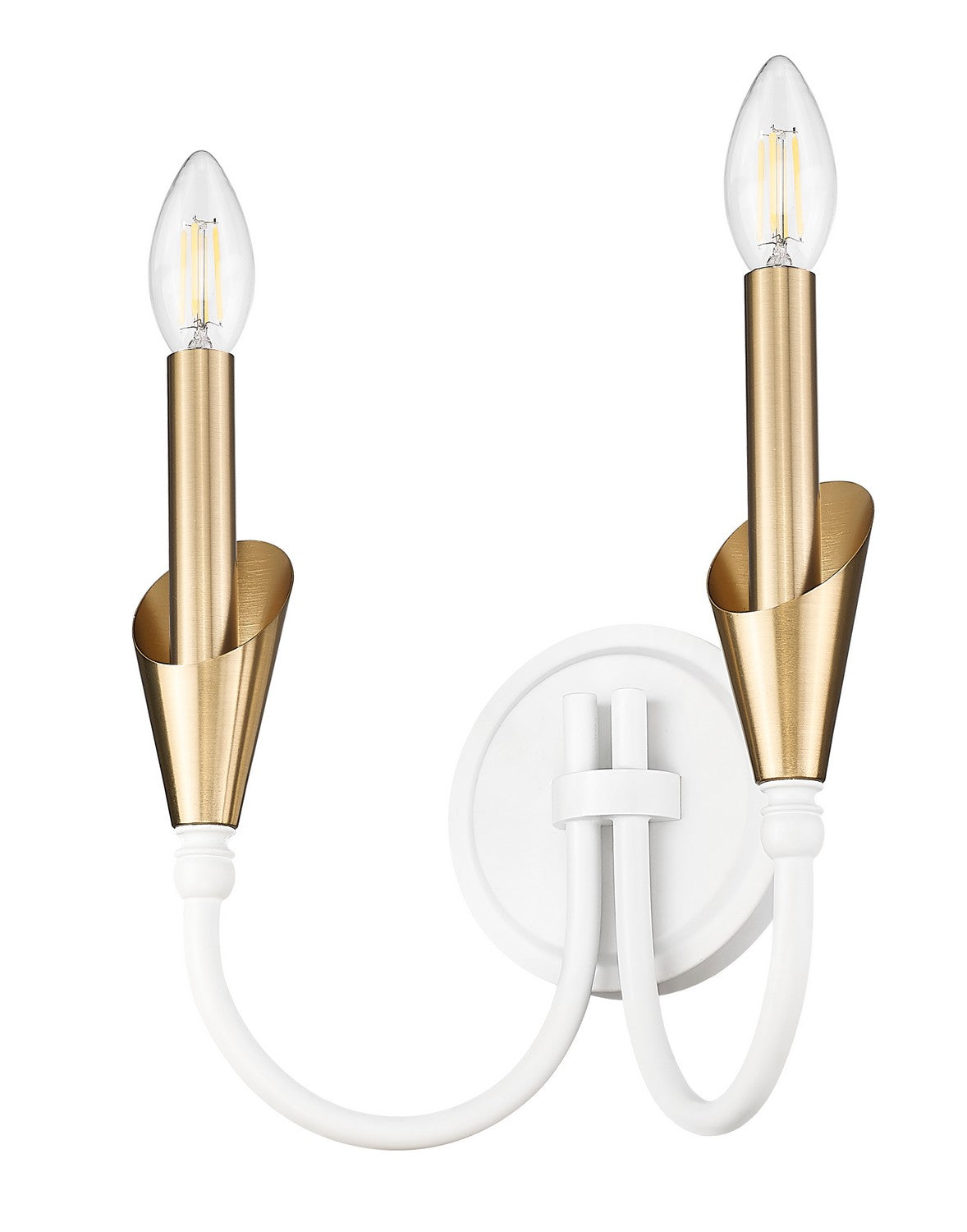 Applique murale Claudelle Blanc toundra + Or moderne, 14 1/2" – vue 3