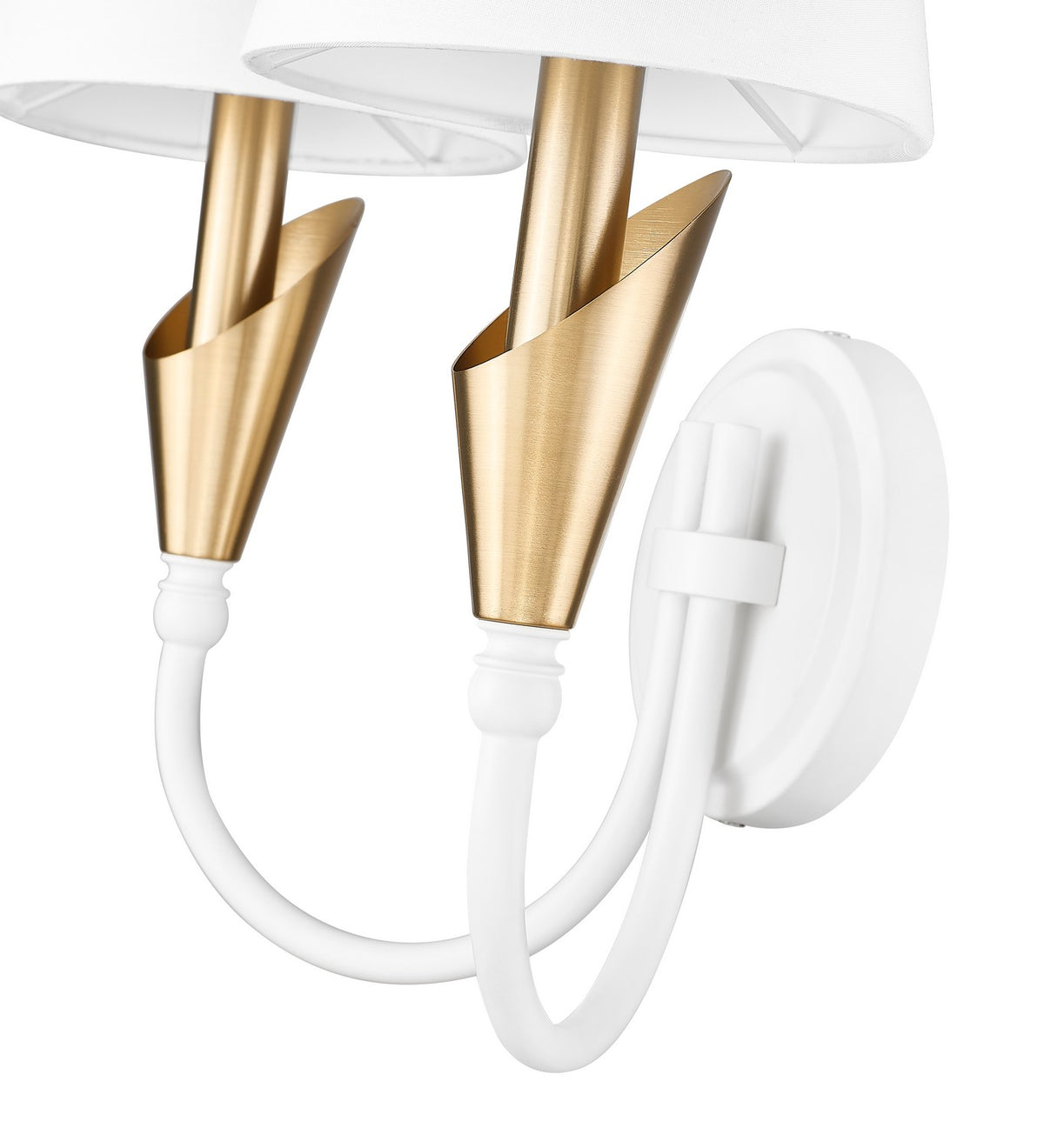 Applique murale Claudelle Blanc toundra + Or moderne, 14 1/2" – vue 4