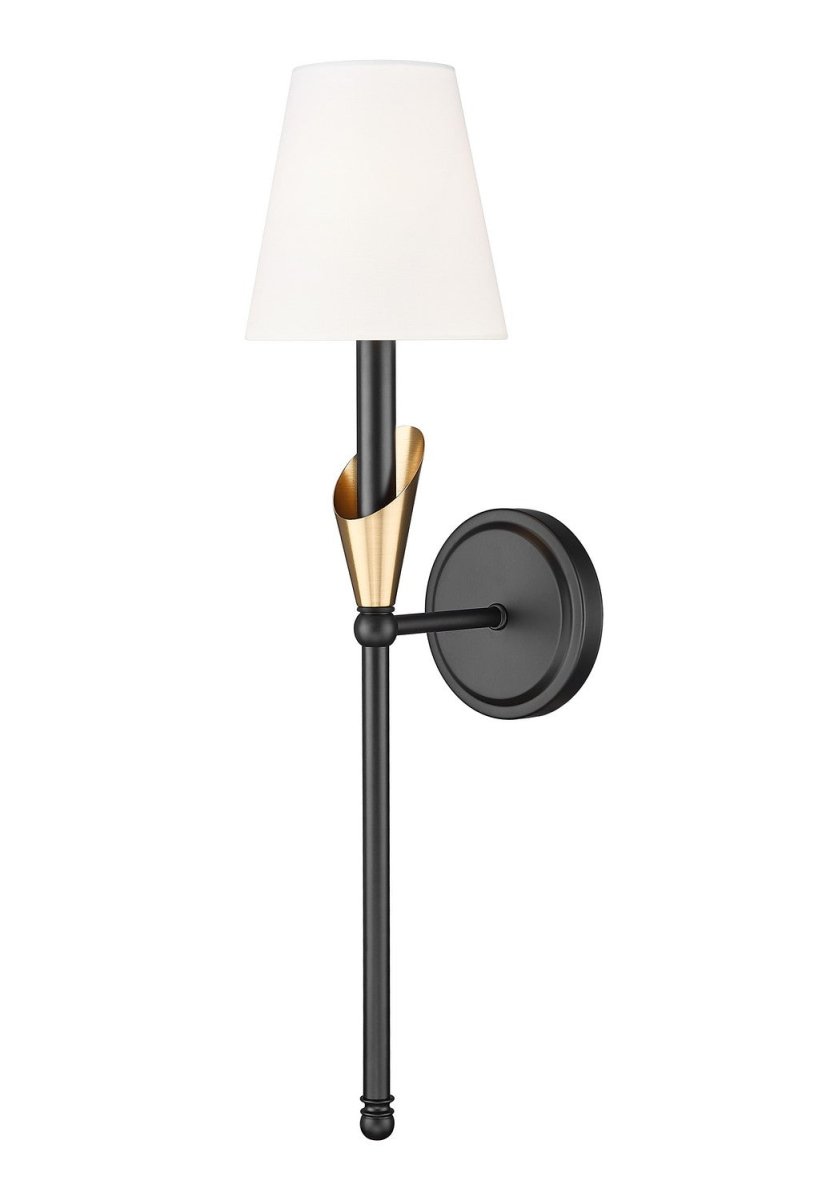 Applique murale Claudelle - Noir mat + Or moderne 24" by Z-Lite | Luminaires & cie