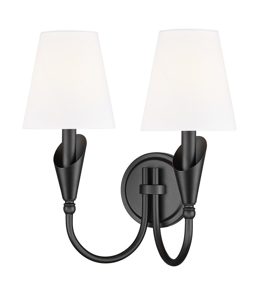 Applique murale Claudelle - Noir mat 14 1/2" by Z-Lite | Luminaires & cie