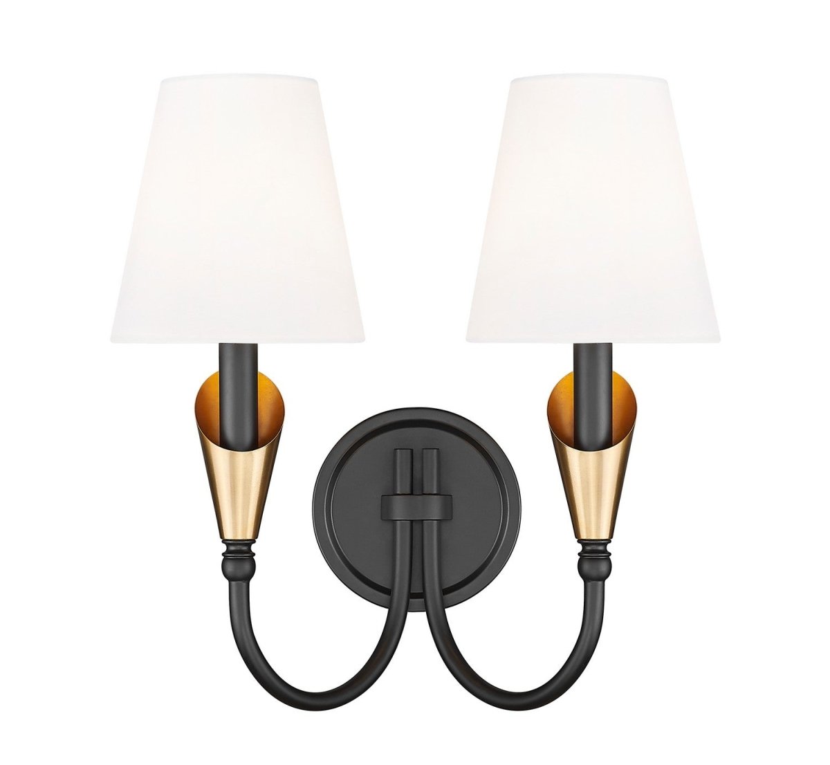 Applique murale Claudelle - Blanc toundra + Or moderne 14 1/2" by Z-Lite | Luminaires & cie