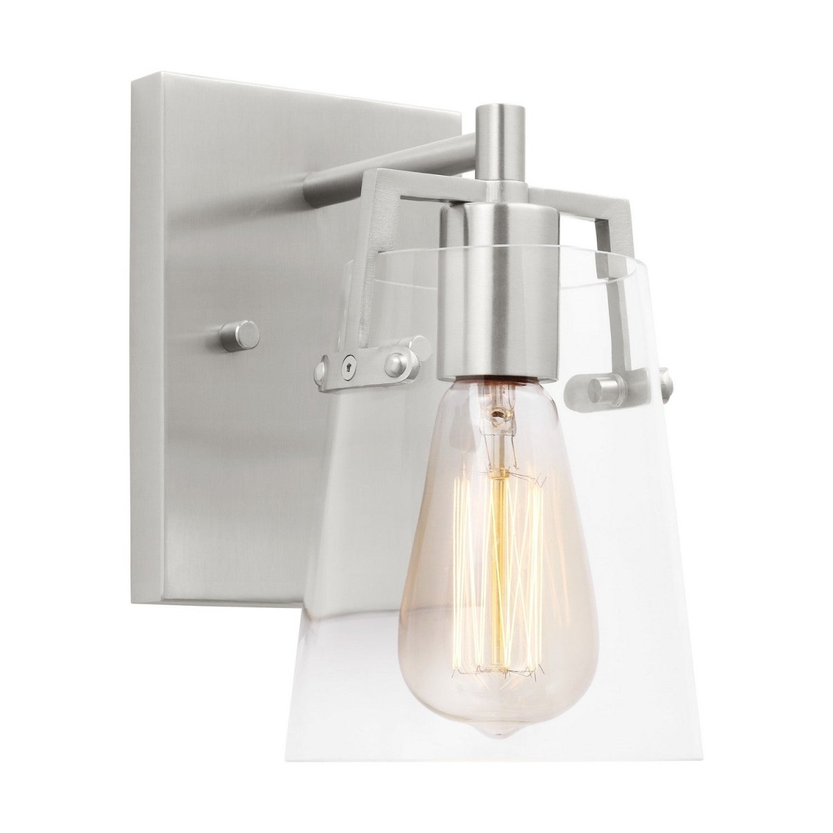 Applique murale Crofton - Acier brossé Transparent by Visual Comfort Studio | Luminaires & cie