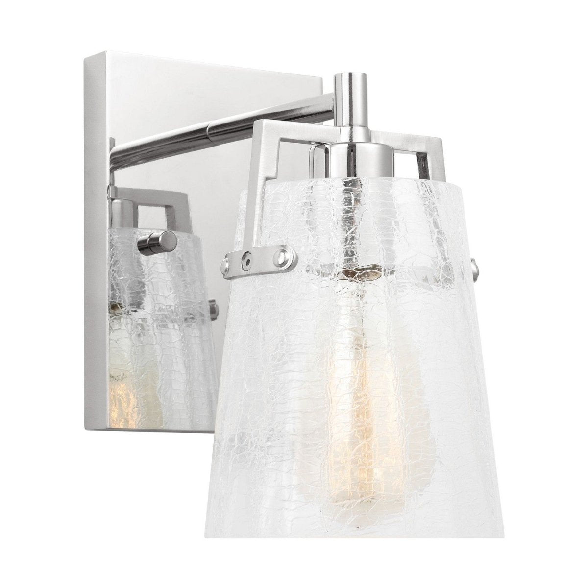 Applique murale Crofton - Chrome Verre craquelé transparent by Visual Comfort Studio | Luminaires & cie