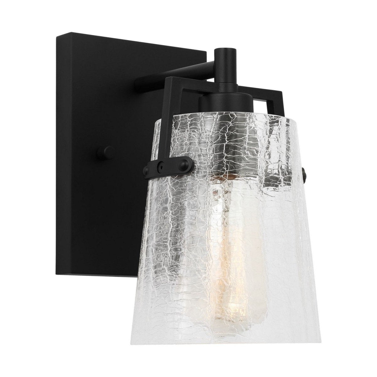 Applique murale Crofton - Noir minuit Verre craquelé transparent by Visual Comfort Studio | Luminaires & cie