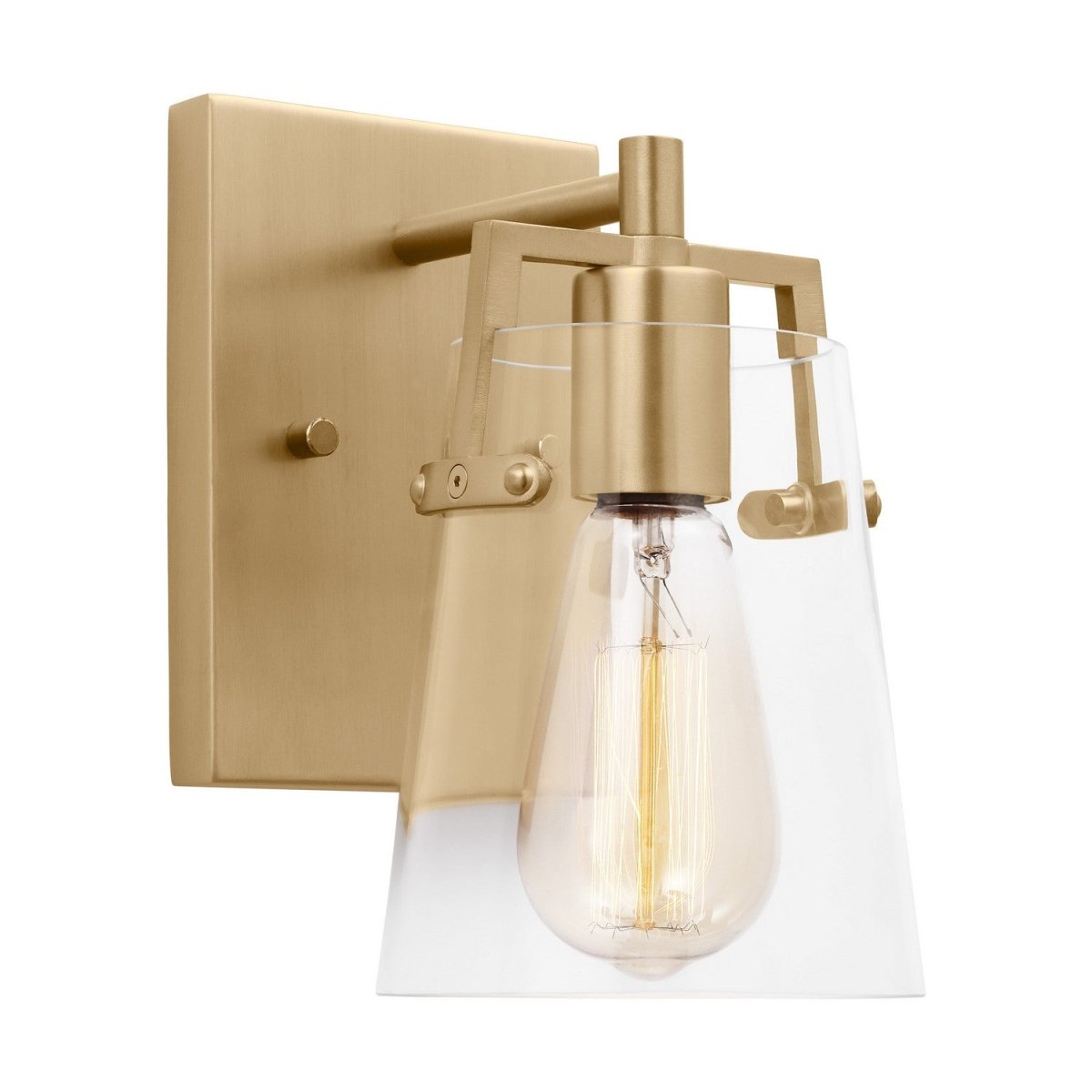 Applique murale Crofton - Laiton satiné Transparent by Visual Comfort Studio | Luminaires & cie