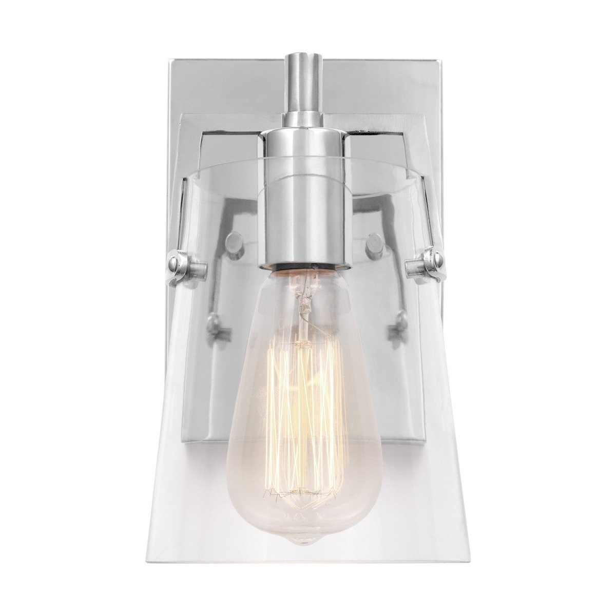 Applique murale Crofton - Laiton satiné Verre craquelé transparent by Visual Comfort Studio | Luminaires & cie