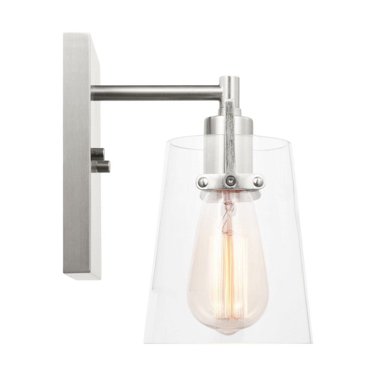 Applique murale Crofton - Laiton satiné Verre craquelé transparent by Visual Comfort Studio | Luminaires & cie