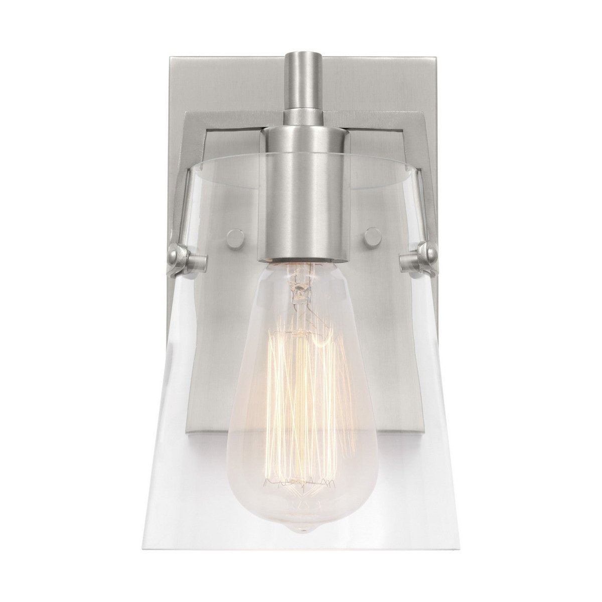 Applique murale Crofton - Laiton satiné Verre craquelé transparent by Visual Comfort Studio | Luminaires & cie