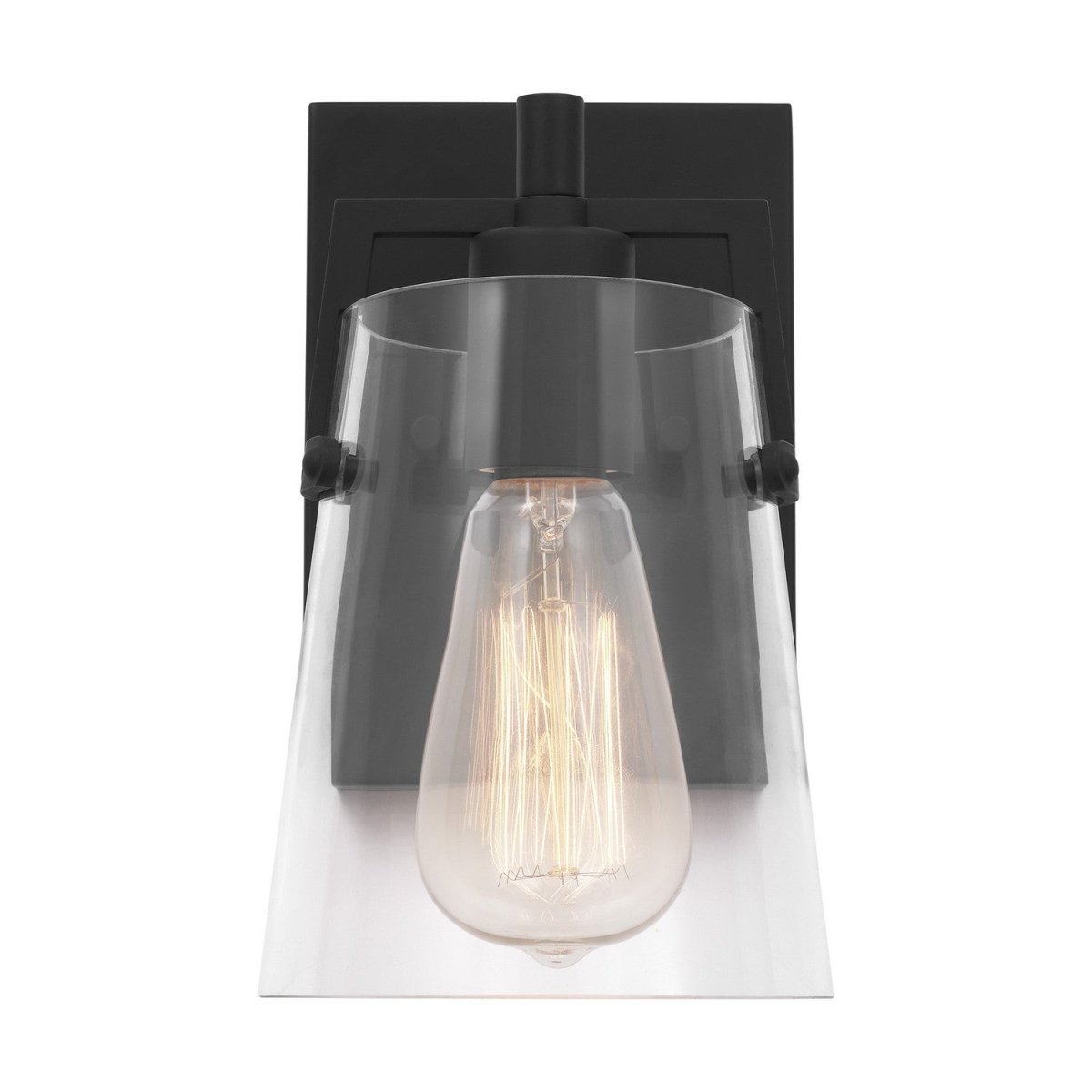 Applique murale Crofton - Laiton satiné Verre craquelé transparent by Visual Comfort Studio | Luminaires & cie
