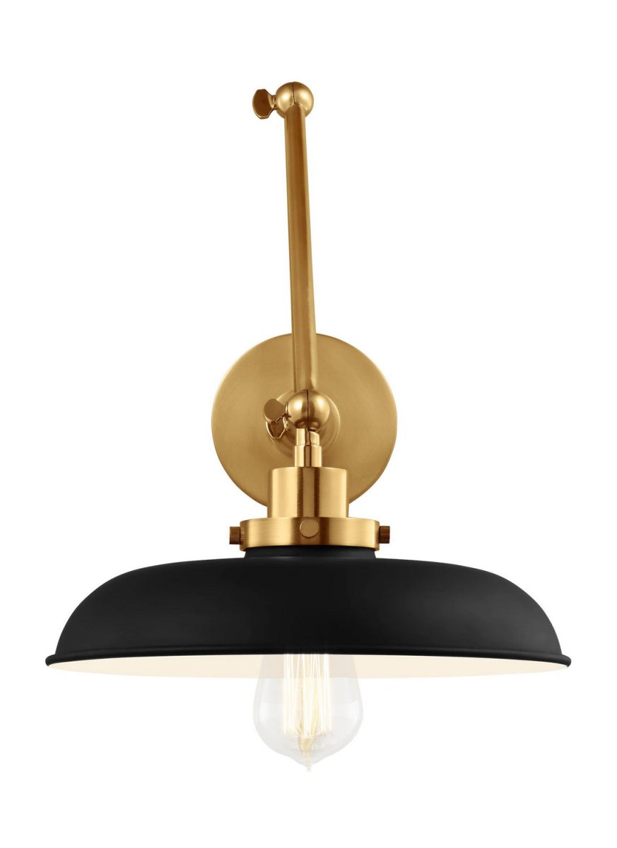 Applique murale double bras évasé Wellfleet - Laiton bruni Noir minuit by Visual Comfort Studio | Luminaires & cie