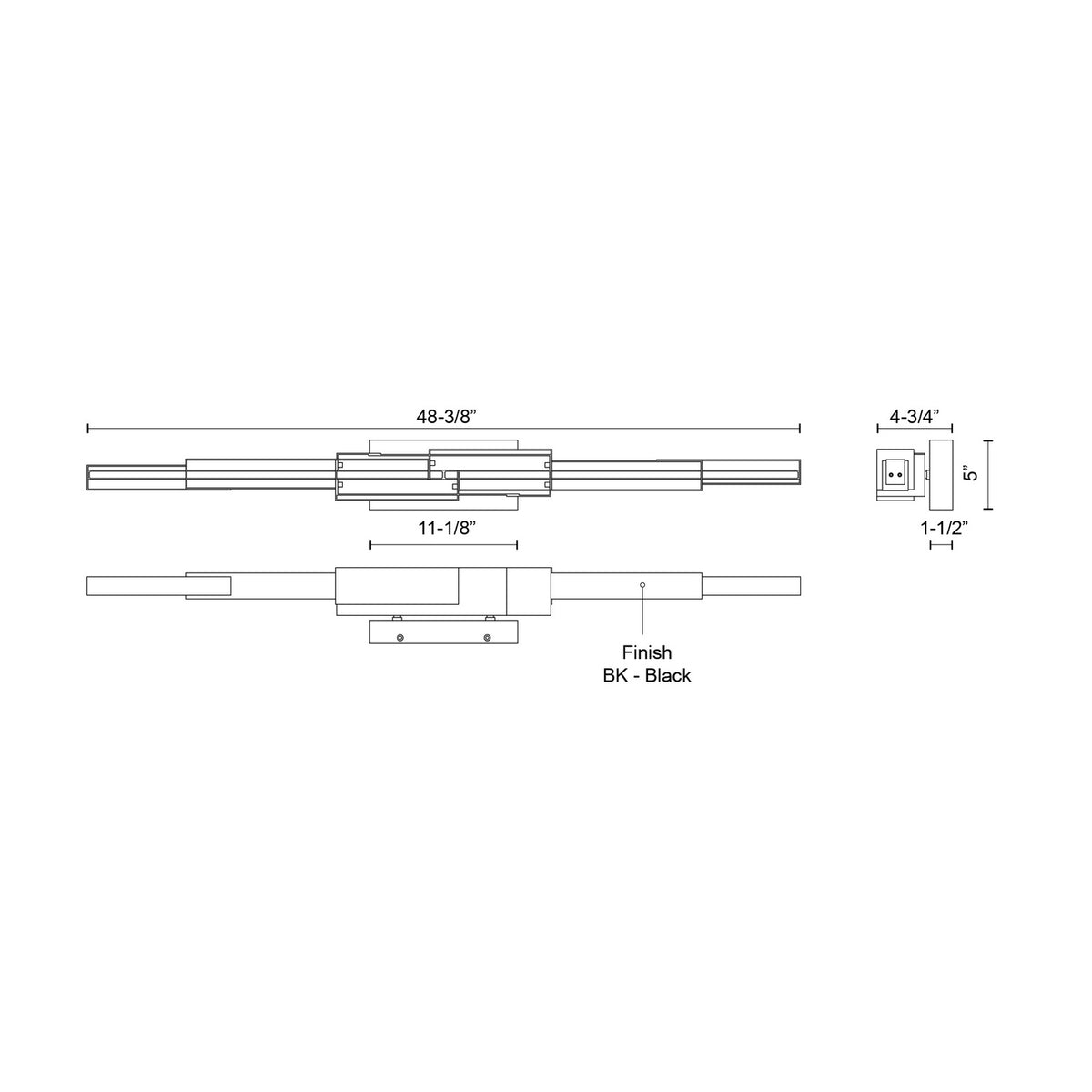 Applique murale Enzo 48 3/8", 120-277V – vue 2