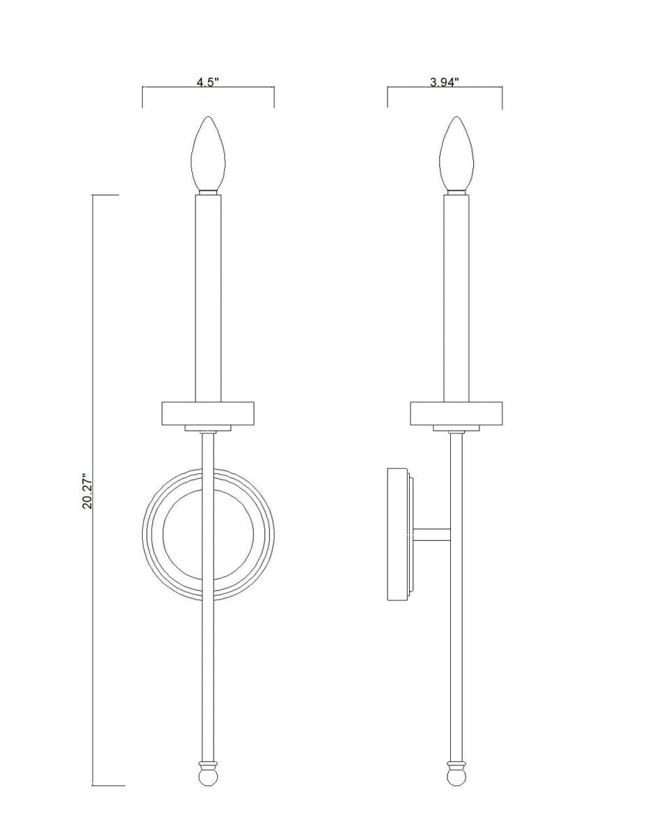 Applique murale Gaultier - Or moderne 7 1/2" by Z-Lite | Luminaires & cie