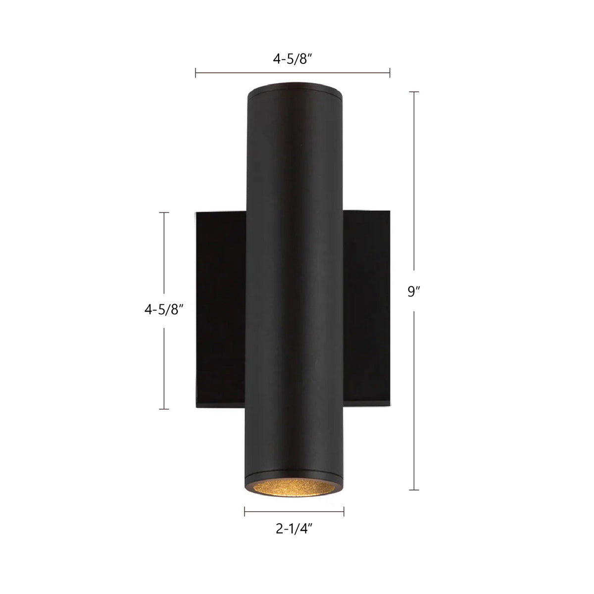Applique murale haut/bas Lorna Noir, 9", 3" – vue 7