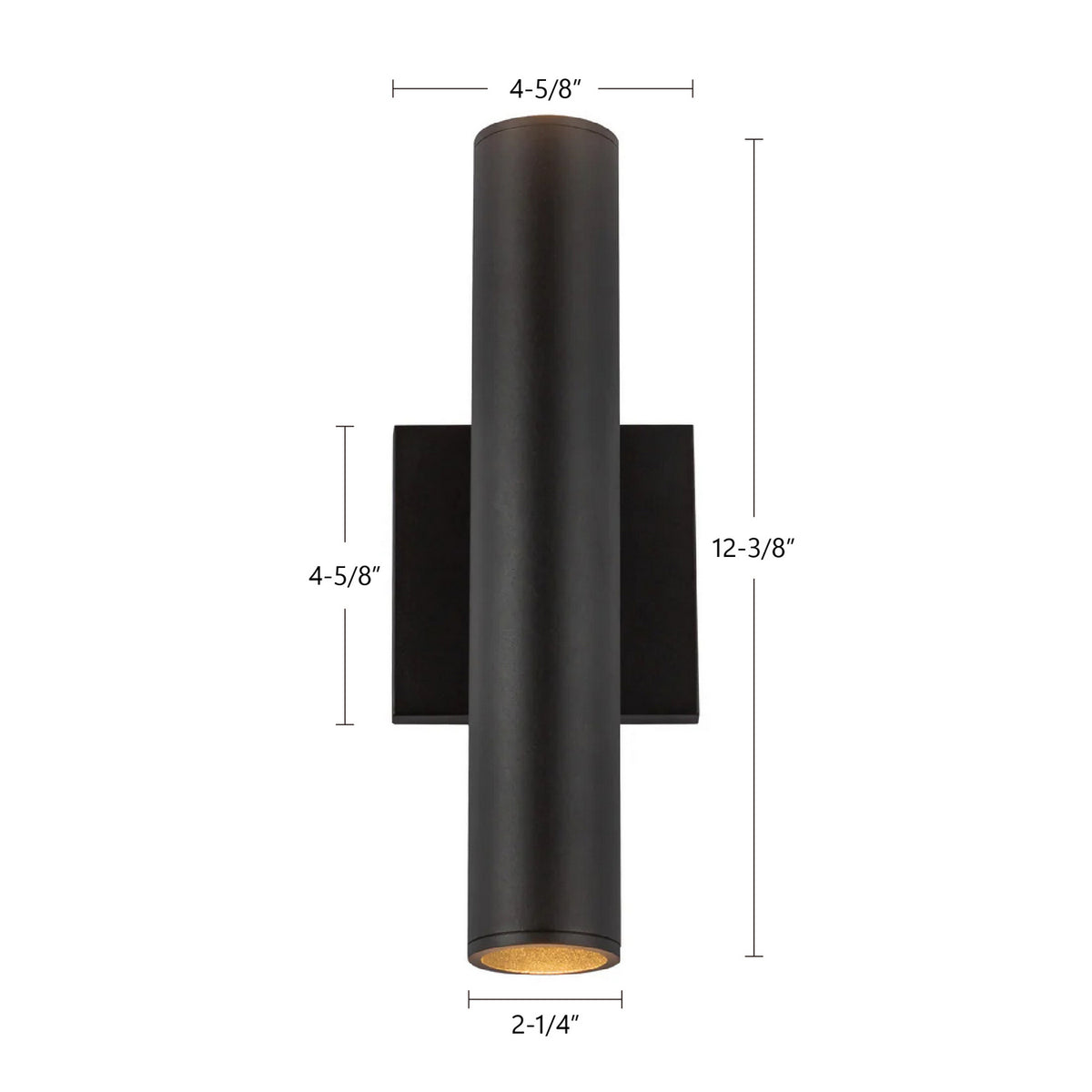 Applique murale haut/bas Lorna Noir, 12 3/8", 3" – vue 7