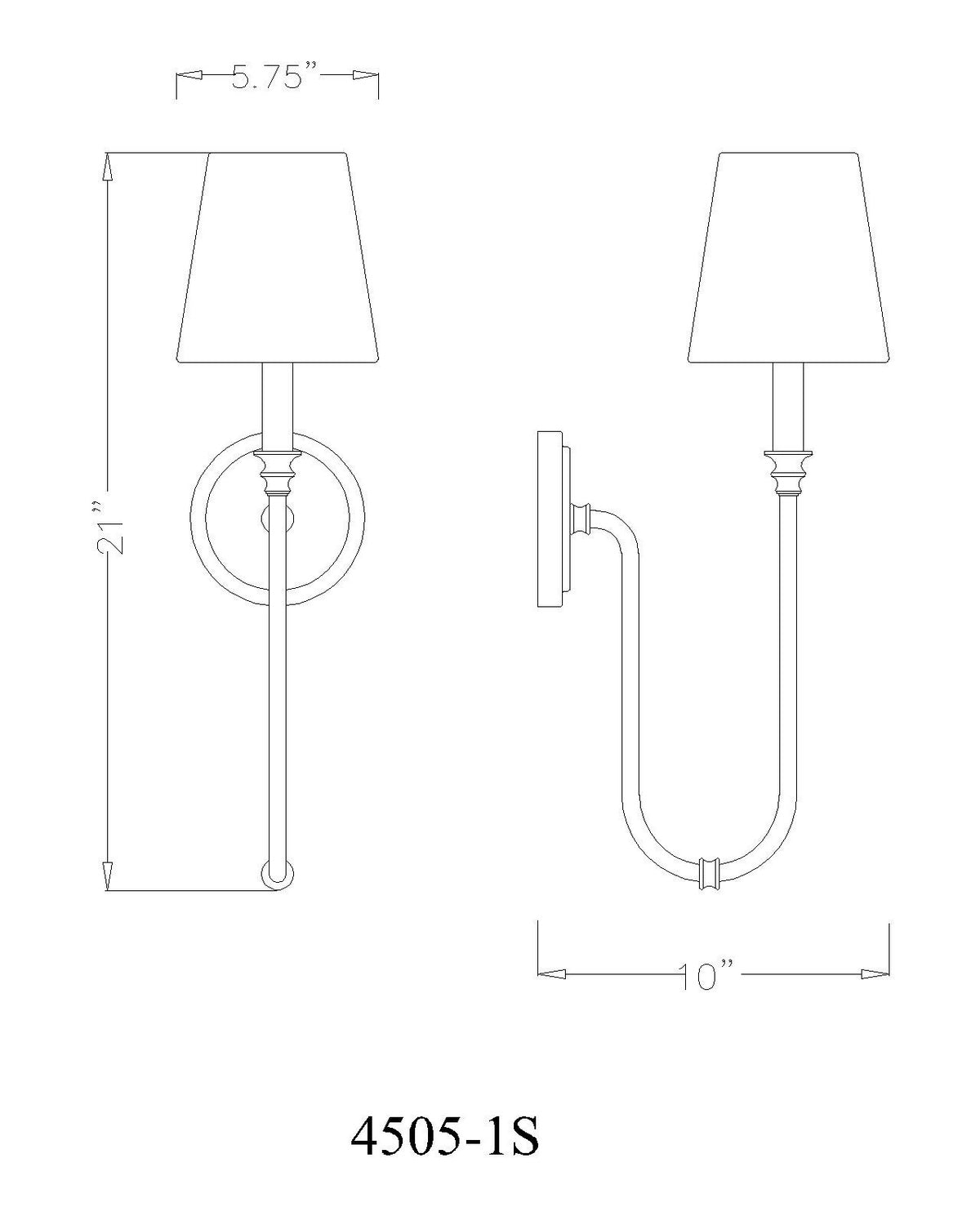 Applique murale Jisele Noir mat, 5 3/4" – vue 6