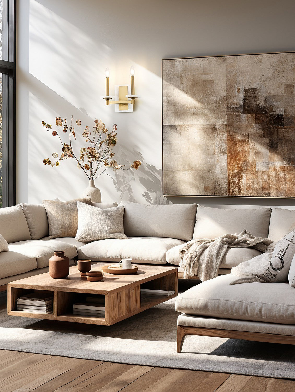 Applique murale Kaden Or moderne, 11" – vue 7