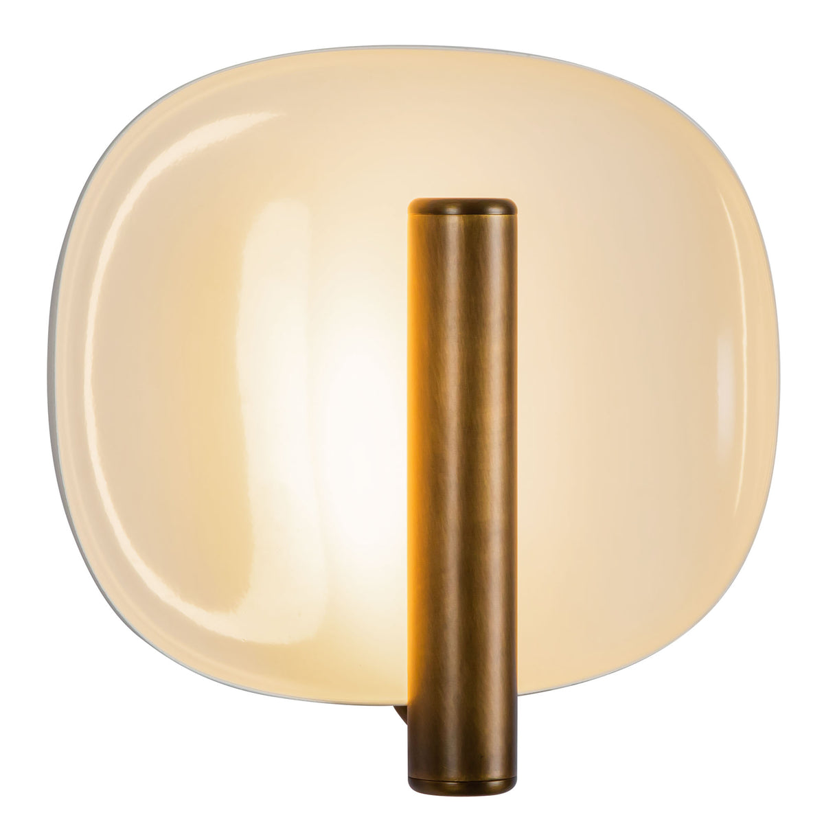 Applique murale Lustre Blanc nacré / Laiton vieilli – vue 2