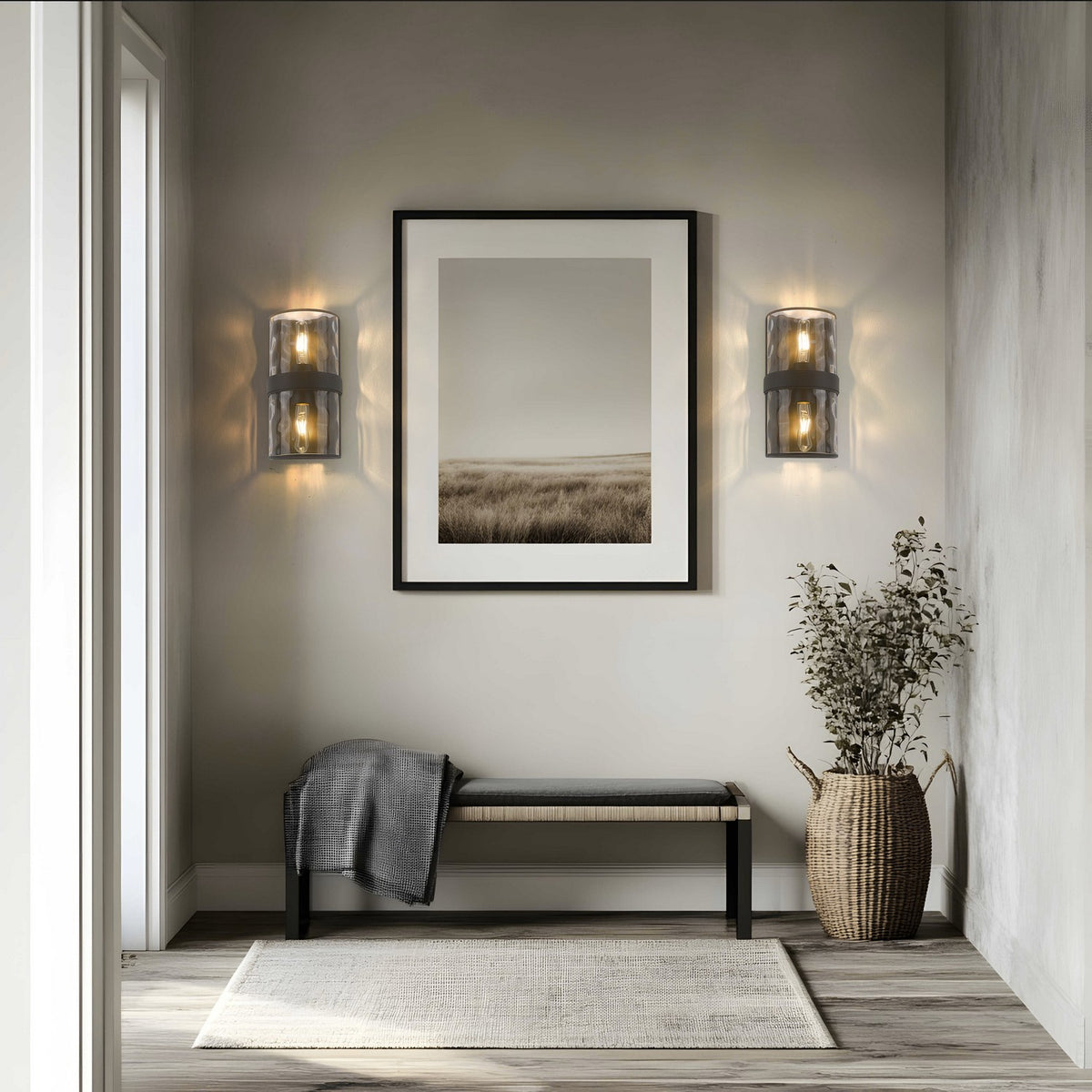 Applique murale Meridian Noir mat, 12" – vue 7