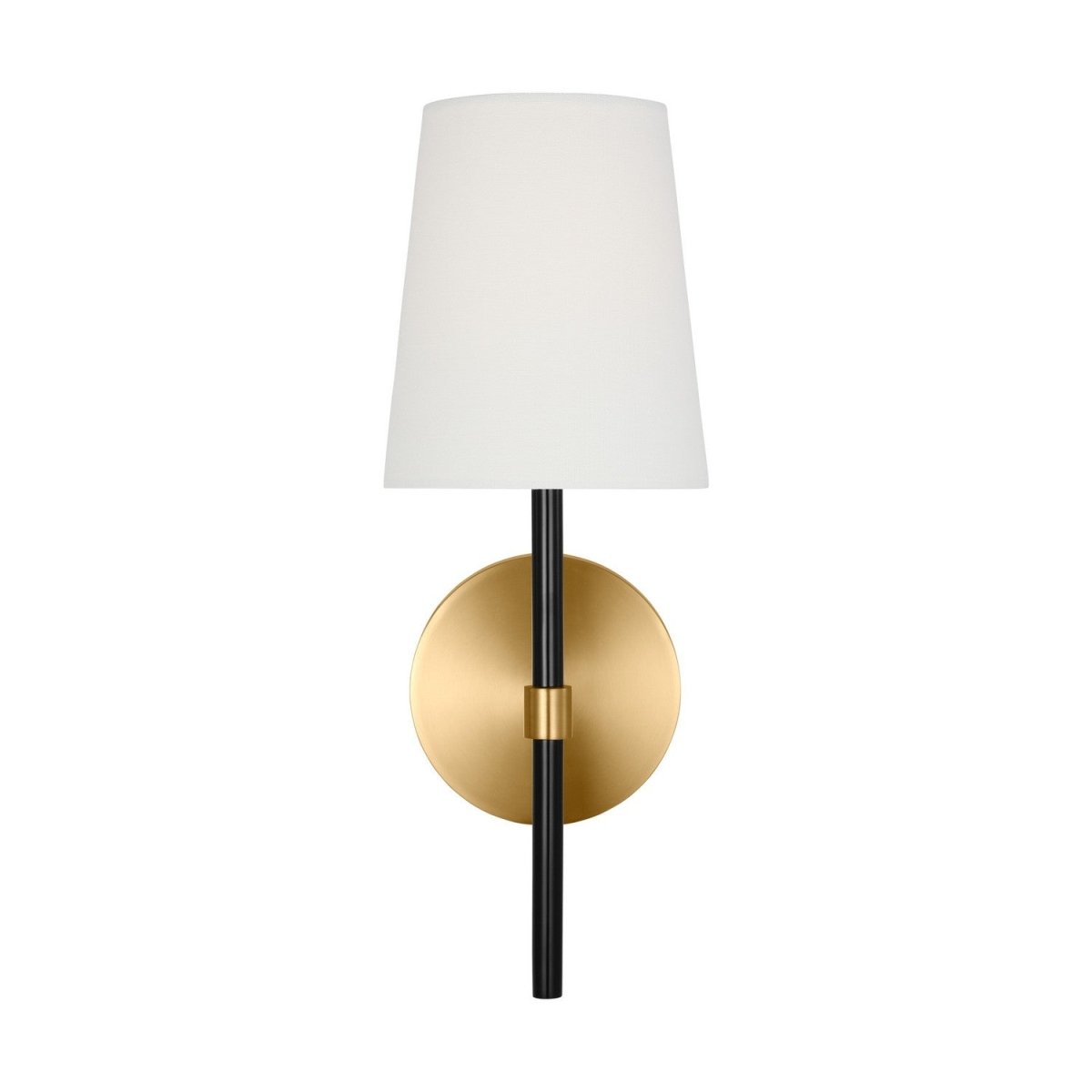 Applique murale Monroe - Régulier Laiton bruni et Noir brillant 1 by Visual Comfort Studio | Luminaires & cie
