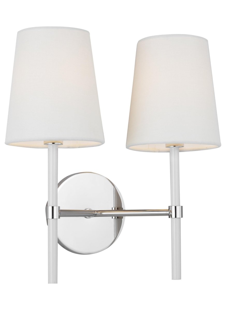 Applique murale Monroe - Régulier Nickel poli 2 by Visual Comfort Studio | Luminaires & cie