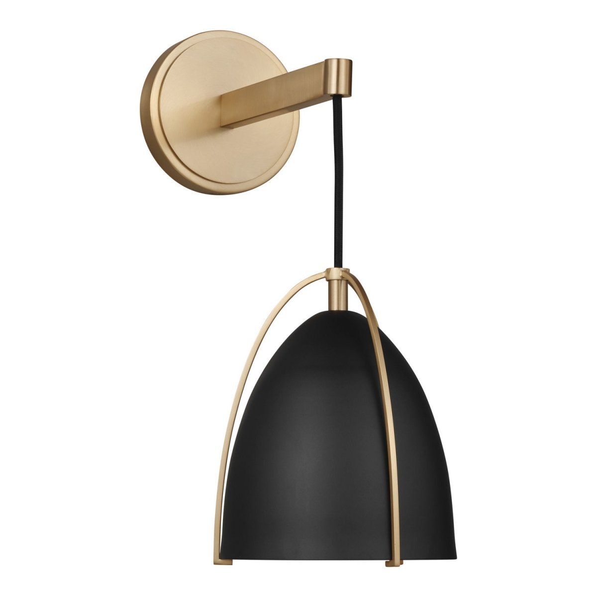 Applique murale Norman - Laiton satiné Noir minuit by Visual Comfort Studio | Luminaires & cie