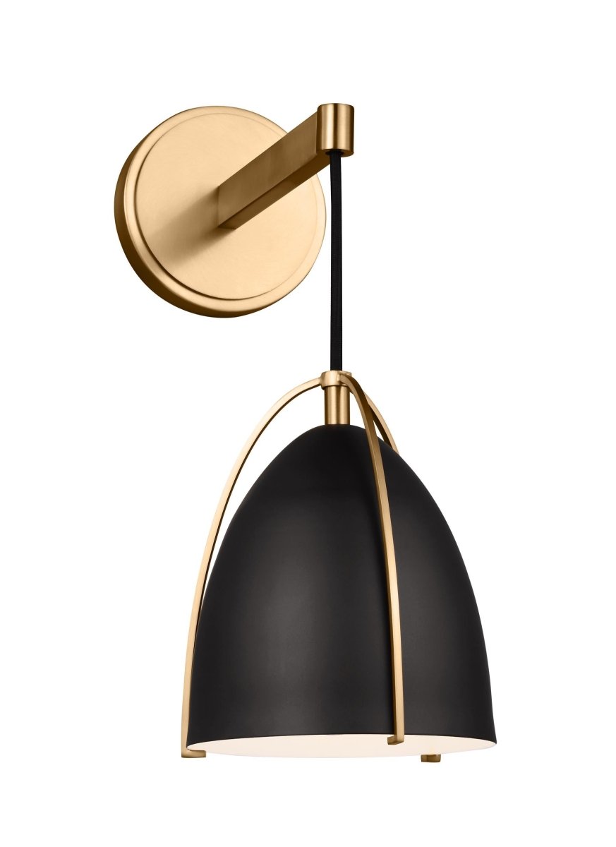 Applique murale Norman - Laiton satiné Blanc mat by Visual Comfort Studio | Luminaires & cie