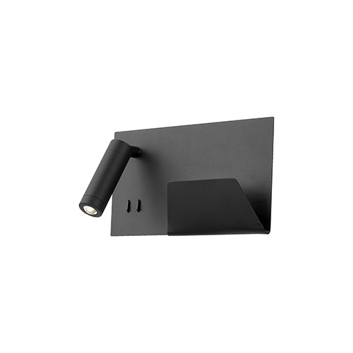 Applique murale rectangulaire Gauche Dorchester Noir – Kuzco Lighting