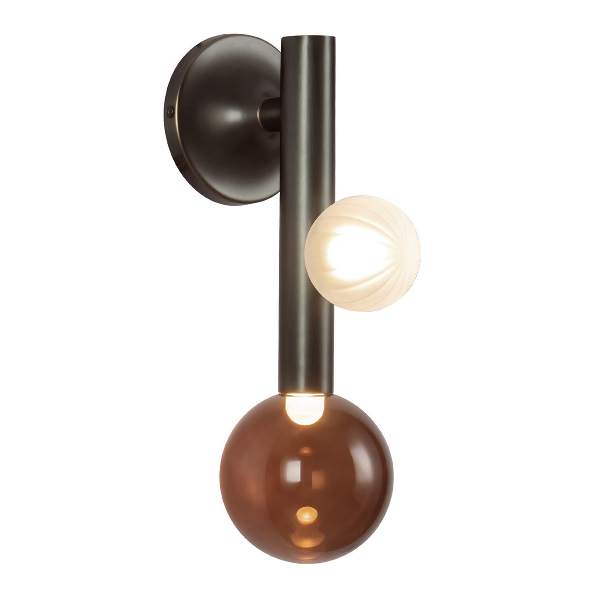Applique murale Reese Bronze urbain / Verre ambre – Kuzco Lighting