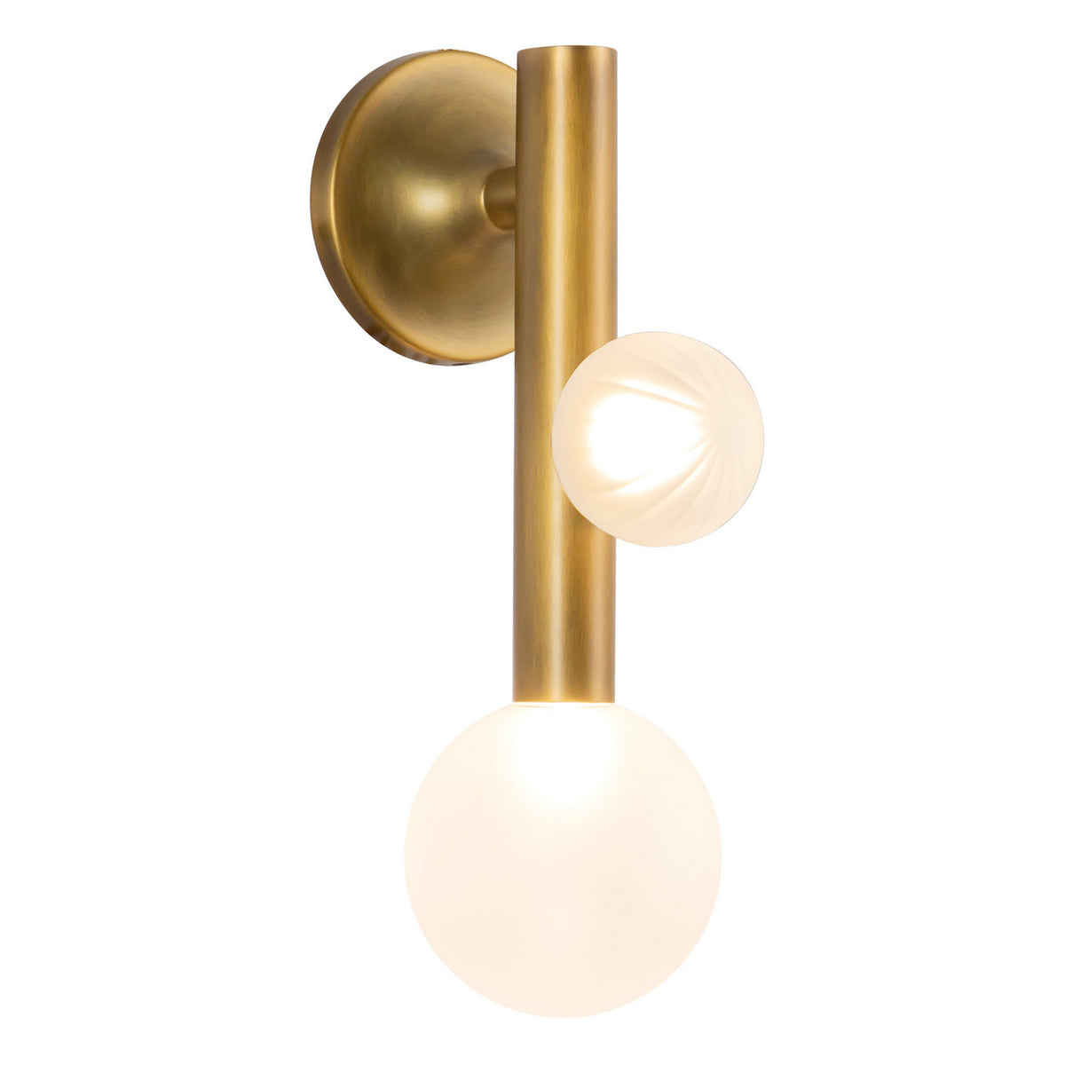Applique murale Reese Laiton vieilli / Verre opale – Kuzco Lighting
