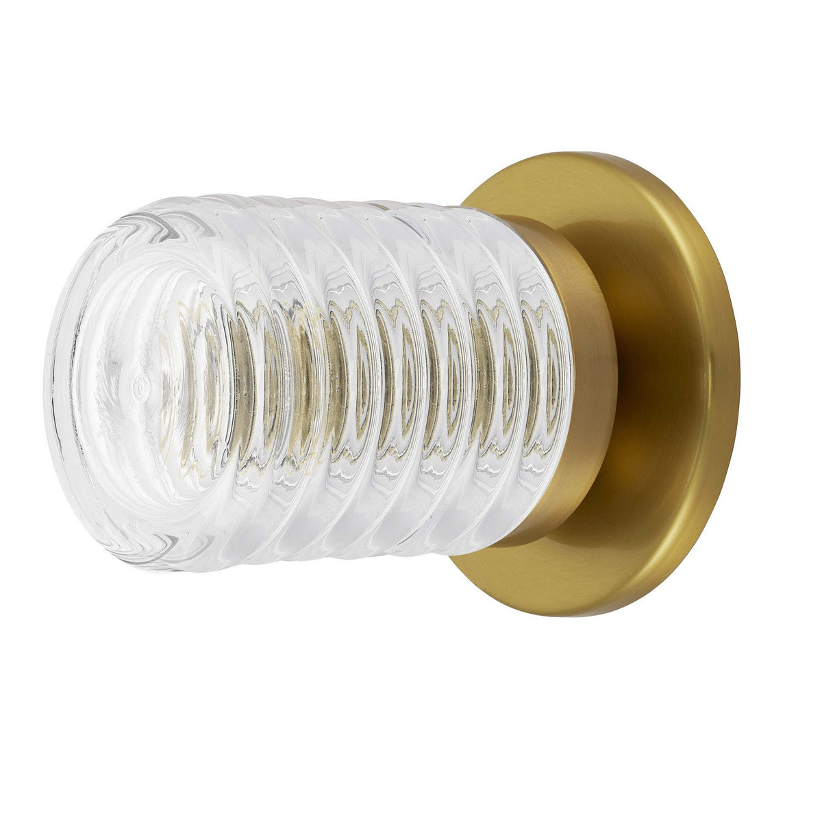 Applique murale ronde Berkley Transparent / Laiton vieilli – Dainolite