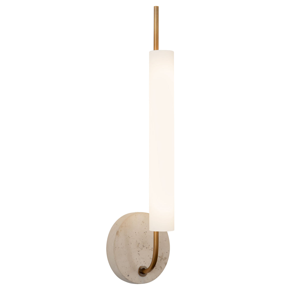 Applique murale Wick Laiton vieilli / Travertin – vue 2