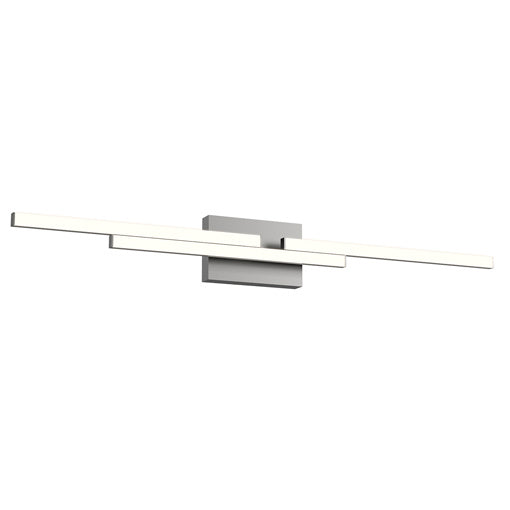 Barre d'éclairage de salle de bain Anello Minor Nickel brossé, 38" – Kuzco Lighting