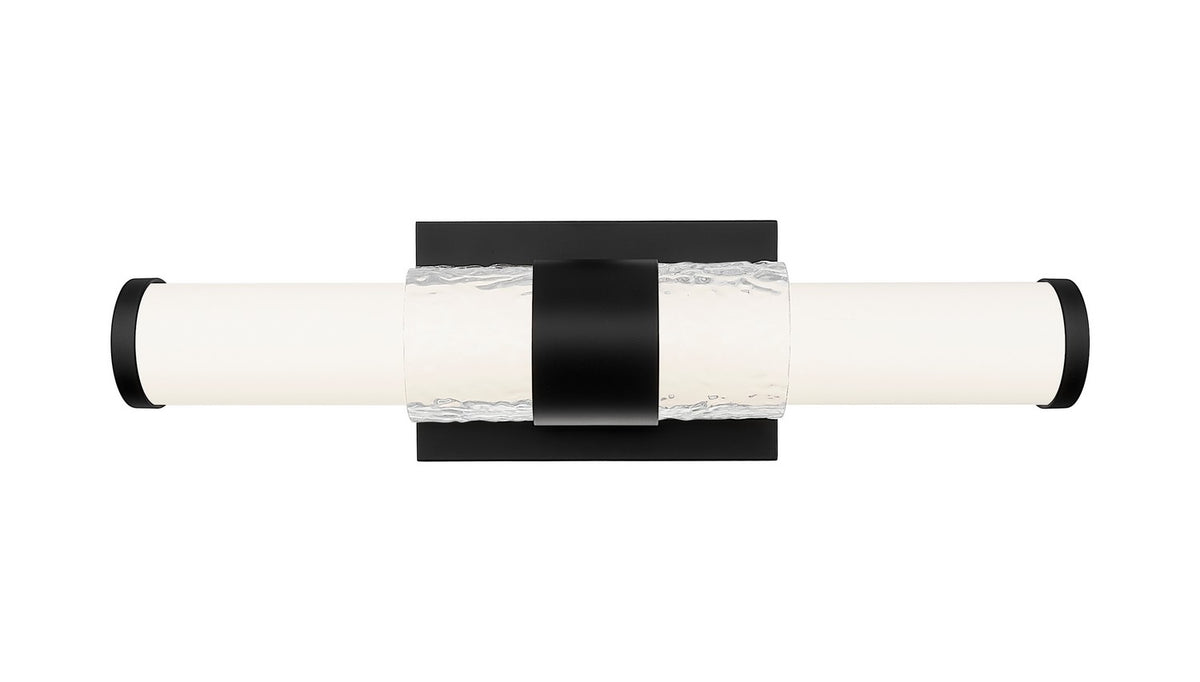 Barre d'éclairage de salle de bain Egon Noir mat, 18" – vue 3