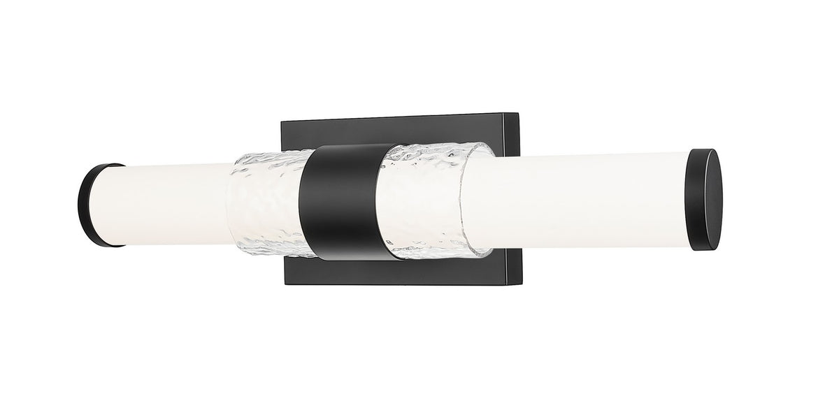 Barre d'éclairage de salle de bain Egon Noir mat, 18" – Z-Lite