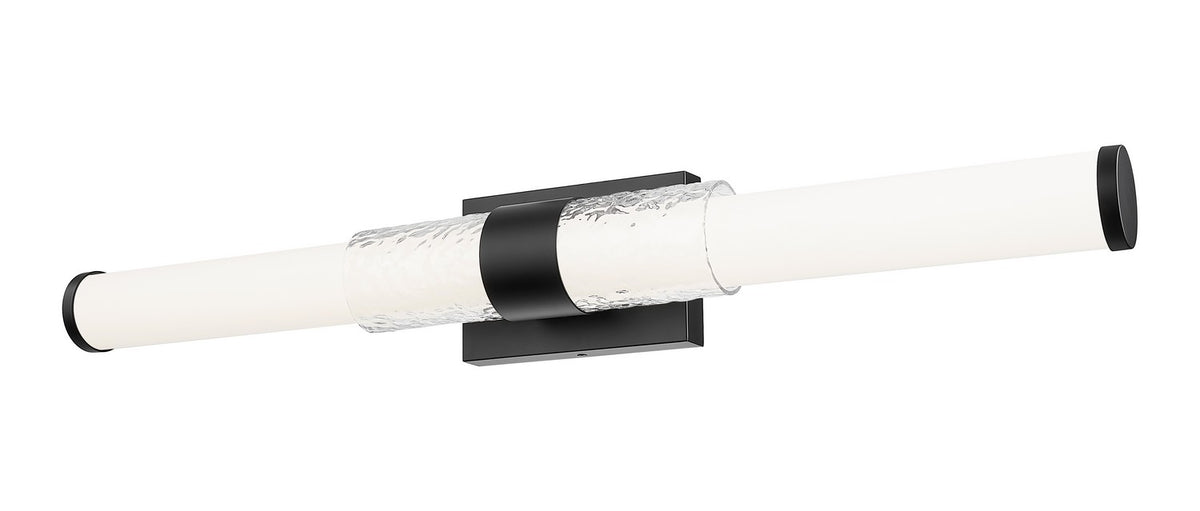 Barre d'éclairage de salle de bain Egon Noir mat, 32" – vue 2