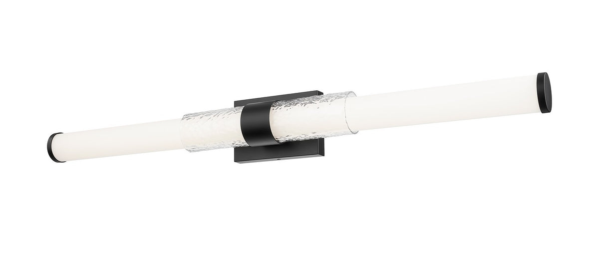 Barre d'éclairage de salle de bain Egon Noir mat, 40" – vue 2