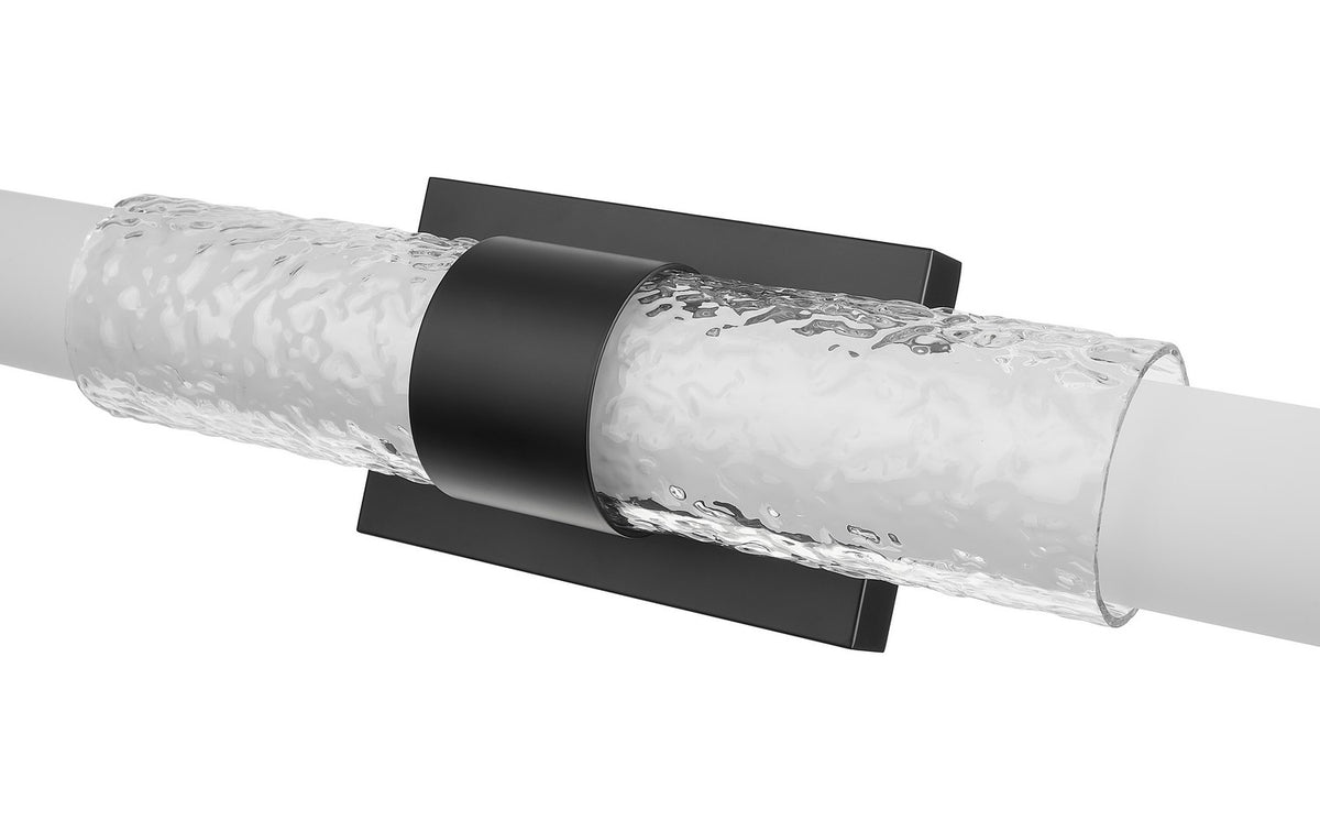 Barre d'éclairage de salle de bain Egon Noir mat, 40" – vue 4