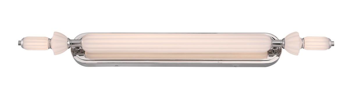 Barre d'éclairage de salle de bain Lansdowne Nickel poli, 39" – vue 2