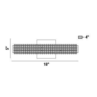 Barre d'éclairage de salle de bain Sassi 18" – vue 5