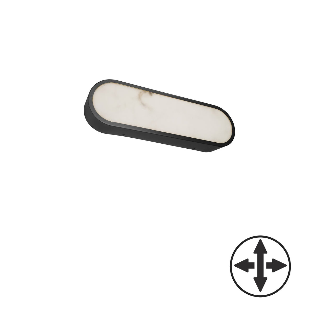 Barre d'éclairage de salle de bain Walsh Noir mat, 16" – Dainolite