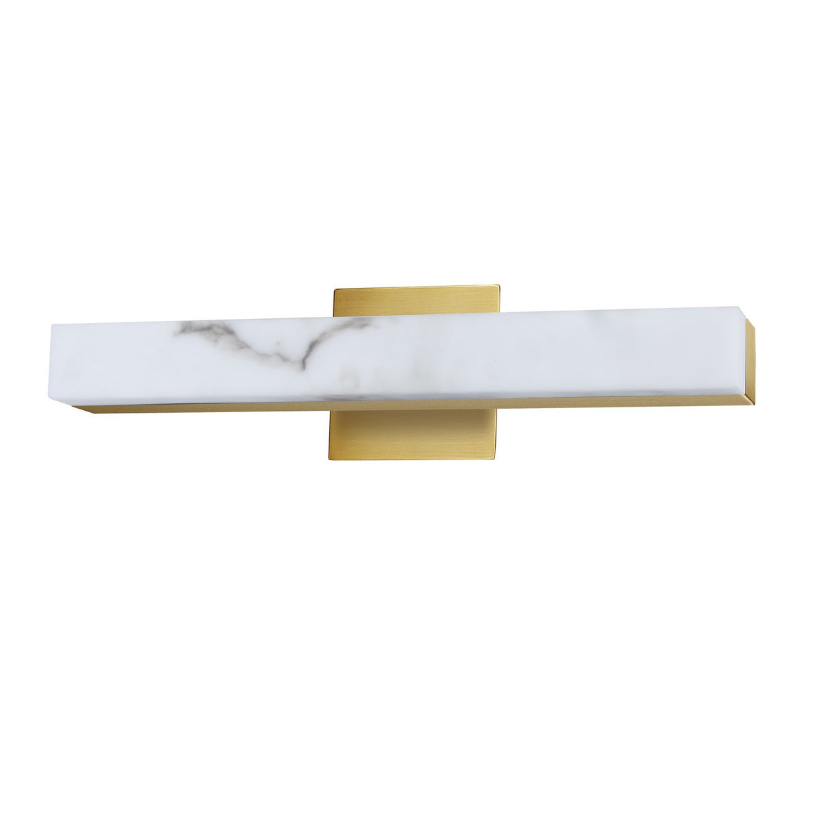 Barre d'éclairage de salle de bain Wendaline Blanc alabâtre / Laiton vieilli – vue 2