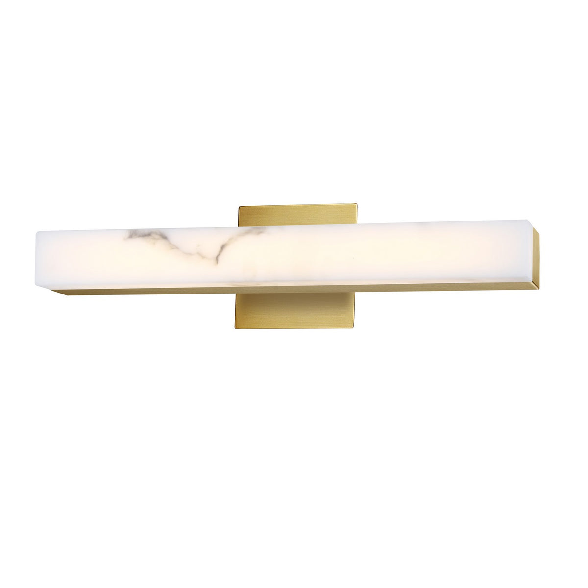 Barre d'éclairage de salle de bain Wendaline Blanc alabâtre / Laiton vieilli – Dainolite