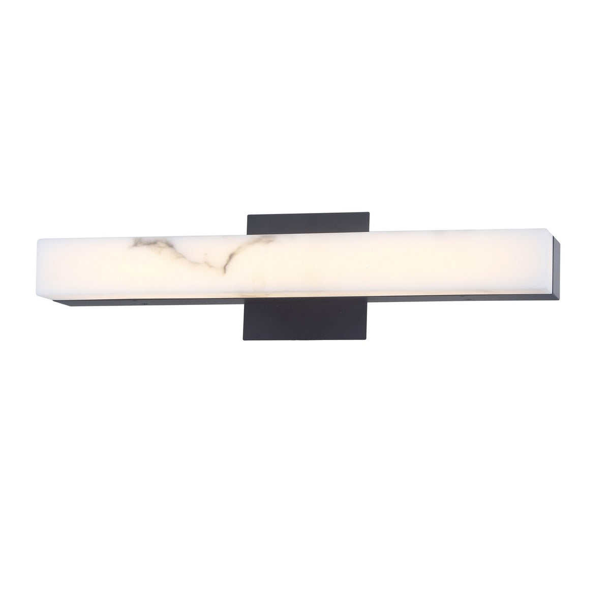 Barre d'éclairage de salle de bain Wendaline Blanc alabâtre / Noir mat – Dainolite