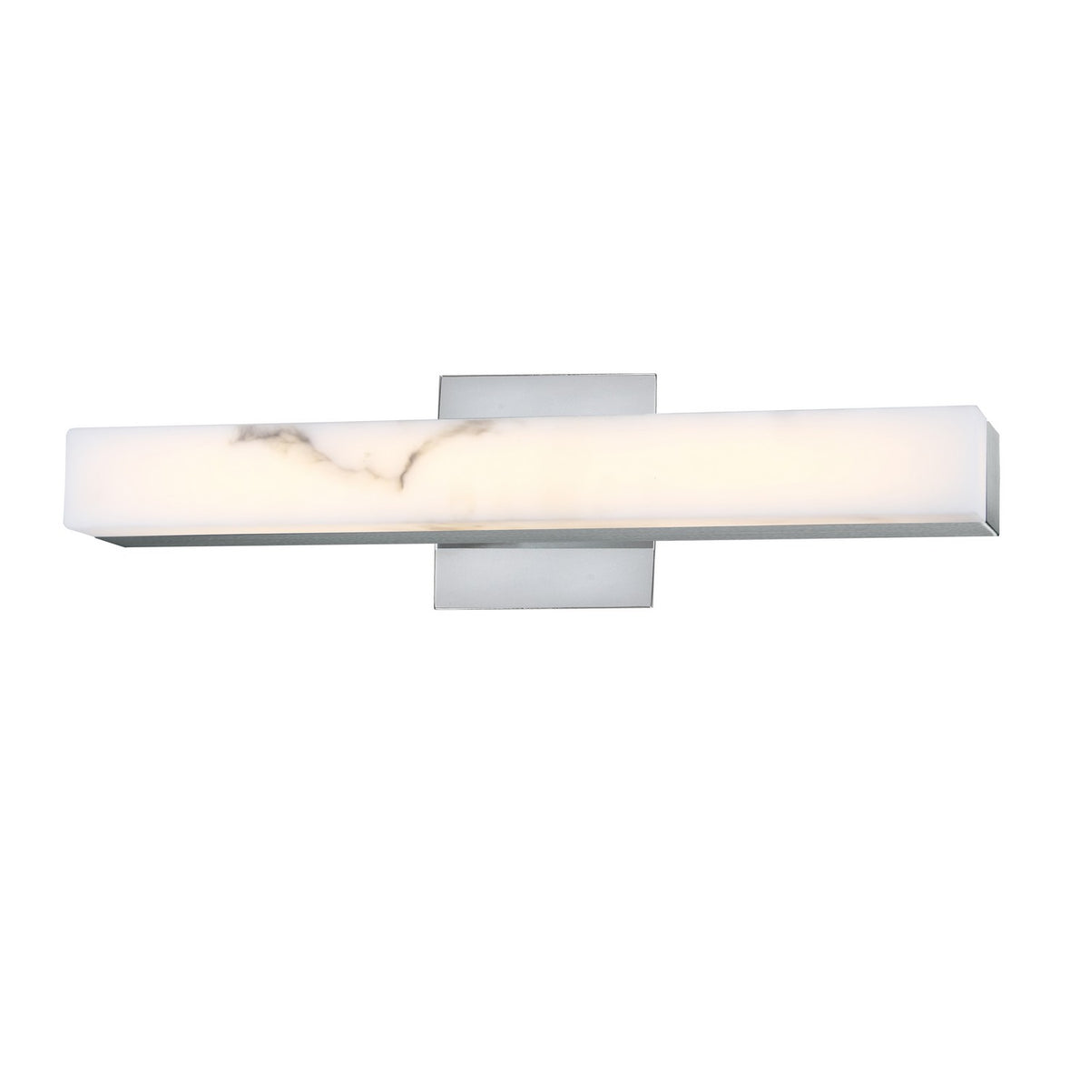 Barre d'éclairage de salle de bain Wendaline Blanc Alabaster / Chrome poli – Dainolite