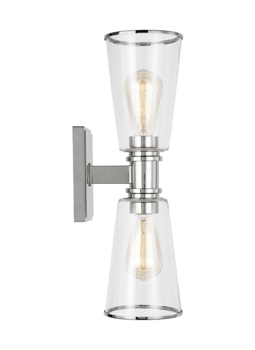 Barre d'éclairage de salle de bain Alessa - Nickel poli by Visual Comfort Studio | Luminaires & cie