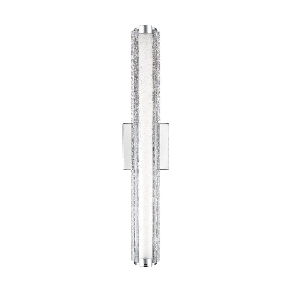 Barre d'éclairage de salle de bain Cutler - Chrome Verre craquelé argent 24" by Visual Comfort Studio | Luminaires & cie