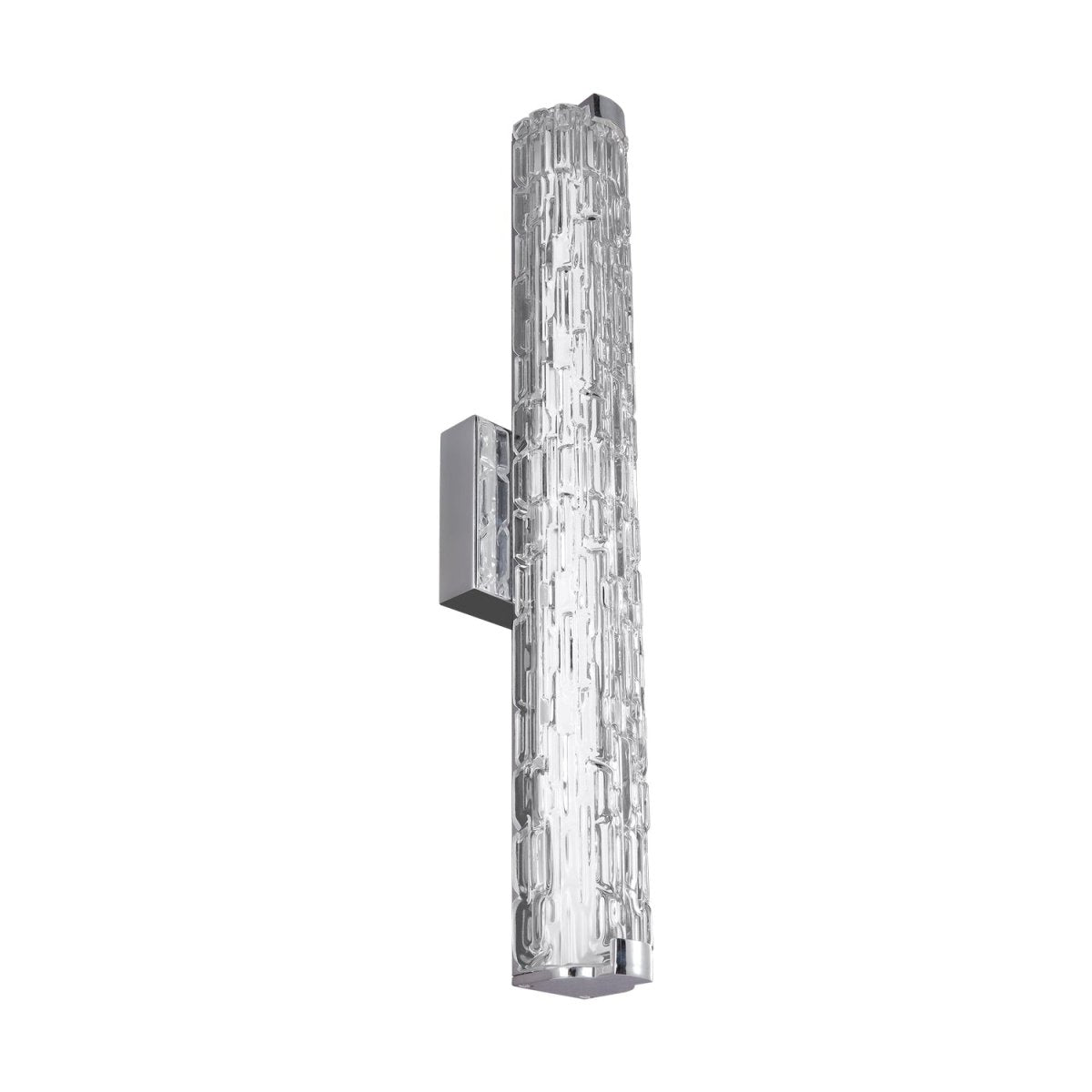Barre d'éclairage de salle de bain Cutler - Chrome Verre ciselé 24" by Visual Comfort Studio | Luminaires & cie